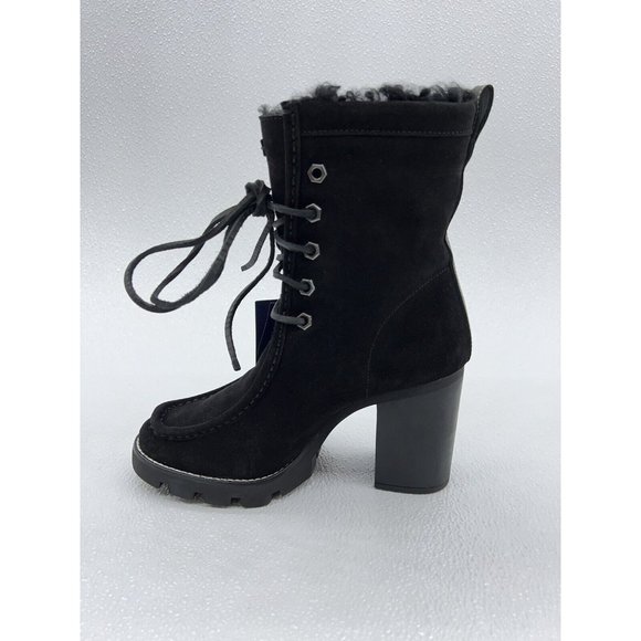 $300 Polo Ralph Lauren Black Fashion Booties Suede Ankle Boots Women's Various - Picture 7 of 12